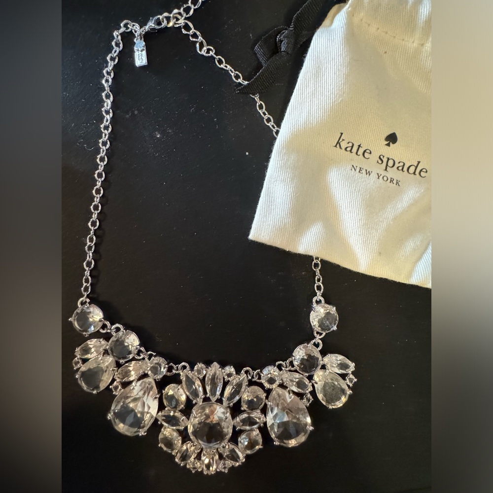 Kate spade statement clear flower necklace